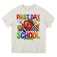 Cream first day of school vibes Heavy Core Tee - texasbilliewilder