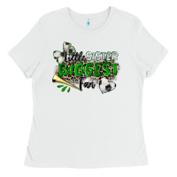 White little sister biggest fan soccer Ladies Tee - Zillion Design Studio