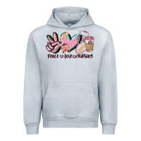 Heather Grey peace love nursing Urban Hoodie - CowGirlArtShop