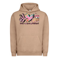 Pigment Burro peace love nursing Urban Hoodie - CowGirlArtShop