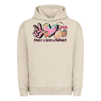 Pigment French Oak peace love nursing Urban Hoodie - CowGirlArtShop