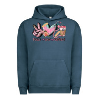 Pigment Midnight Navy peace love nursing Urban Hoodie - CowGirlArtShop