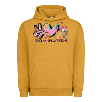 Pigment Peanut Butter peace love nursing Urban Hoodie - CowGirlArtShop