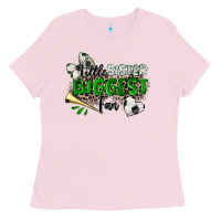 Bubblegum Pink little sister biggest fan soccer Ladies Tee - Zillion Design Studio