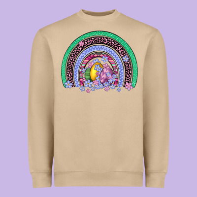 Easter Egg Rainbow Heavyweight Sweatshirt Designed By Artiststas