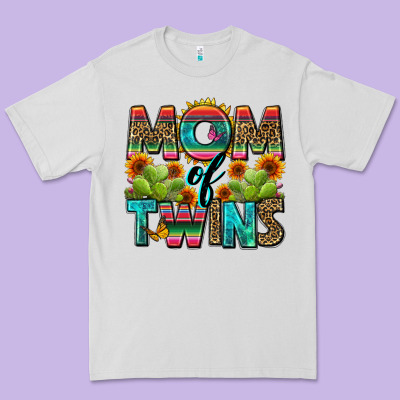 Mom Of Twins Premium Tee Designed By Zillion Design Studio