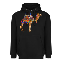 Black camel with colorful saddle Heavyweight Hoodie - BarkalooDesign