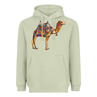 Matcha camel with colorful saddle Heavyweight Hoodie - BarkalooDesign