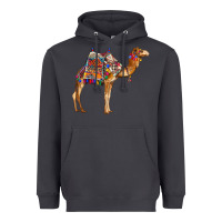 Smoke camel with colorful saddle Heavyweight Hoodie - BarkalooDesign