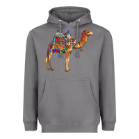 Storm camel with colorful saddle Heavyweight Hoodie - BarkalooDesign