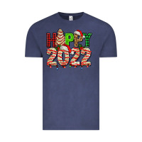 Vintage Denim happy 2022 with christmas tree cake Vintage Tee - AdoDesignShop