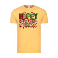 Vintage Mustard happy 2022 with christmas tree cake Vintage Tee - AdoDesignShop