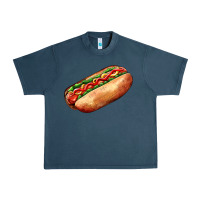 Midnight Navy American hot dog Urban Heavy Tee - AdoDesignShop