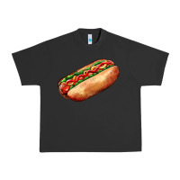 Pigment Black American hot dog Urban Heavy Tee - AdoDesignShop