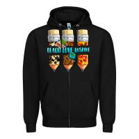 Black teach love inspire Zipper Hoodie - NancyCooperArtShop