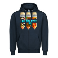 Navy teach love inspire Zipper Hoodie - NancyCooperArtShop