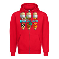 Red teach love inspire Zipper Hoodie - NancyCooperArtShop