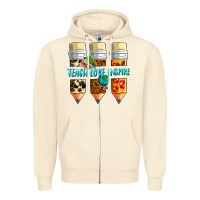Sandshell teach love inspire Zipper Hoodie - NancyCooperArtShop