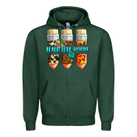 Sports Green teach love inspire Zipper Hoodie - NancyCooperArtShop