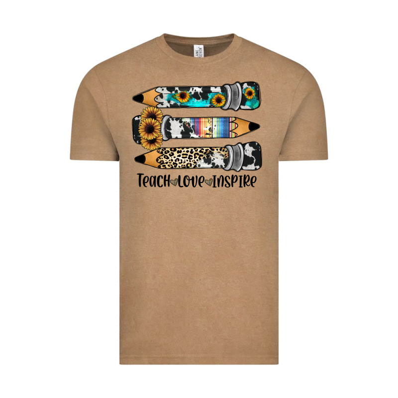 Western Pencils Teach Love Inspire Vintage Tee by JahusDesignShop | Teevron