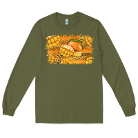Army Green Mango Background Long Sleeve Tee - Jasminsmagicworld
