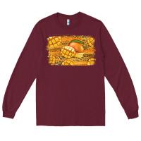 Burgundy Mango Background Long Sleeve Tee - Jasminsmagicworld