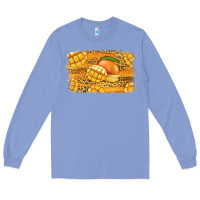 Colony Blue Mango Background Long Sleeve Tee - Jasminsmagicworld