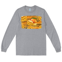 Heather Grey Mango Background Long Sleeve Tee - Jasminsmagicworld