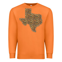 Carrot Western Texas Map Leopard Pattern Premium Sweatshirt - Bettercallsaul