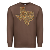 Chestnut Western Texas Map Leopard Pattern Premium Sweatshirt - Bettercallsaul