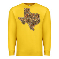 Lemon Western Texas Map Leopard Pattern Premium Sweatshirt - Bettercallsaul