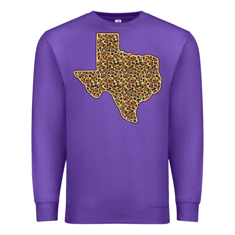 Western Texas Map Leopard Pattern Premium Sweatshirt by Bettercallsaul | Teevron