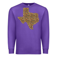 Purple Western Texas Map Leopard Pattern Premium Sweatshirt - Bettercallsaul