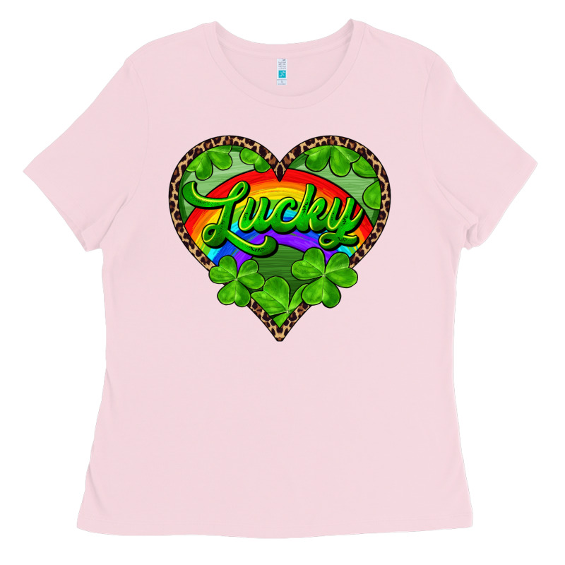Lucky Heart With Leopard Ladies Tee by RanaPortraitStore | Teevron