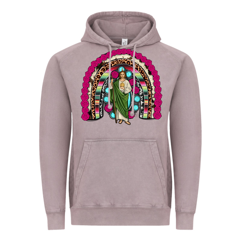 San Judas Rainbow Vintage Hoodie by JahusDesignShop | Teevron
