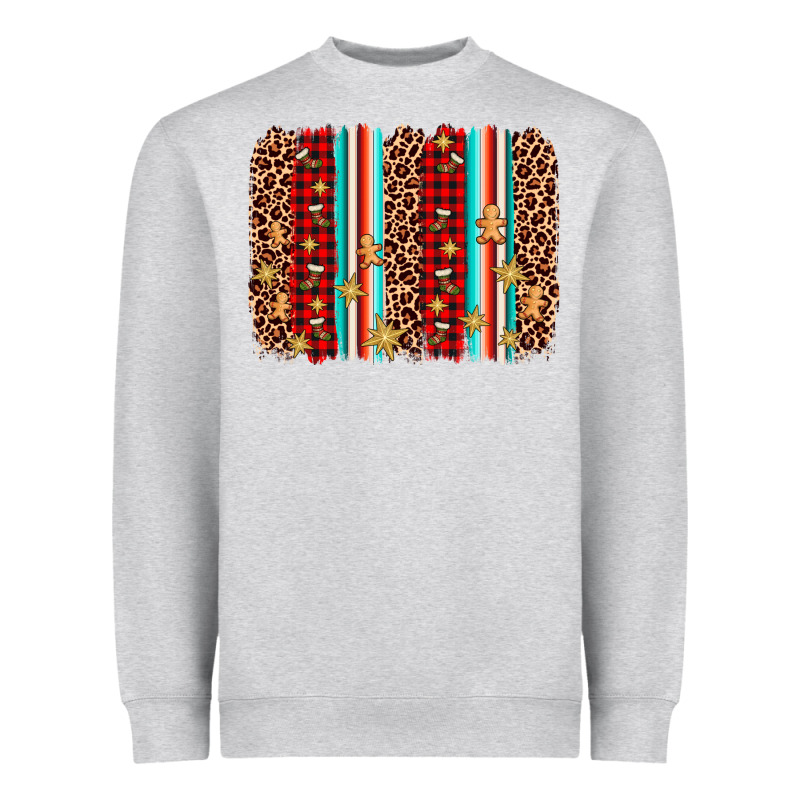 Christmas Socks Cookie Leopard Brushstroke Heavyweight Sweatshirt by AdoDesignShop | Teevron