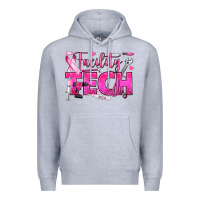 Heather Grey Breast Cancer Facility Tech Premium Hoodie - texasbilliewilder