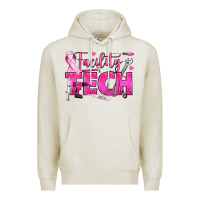 Oatmeal Heather Breast Cancer Facility Tech Premium Hoodie - texasbilliewilder