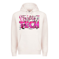Pale Pink Breast Cancer Facility Tech Premium Hoodie - texasbilliewilder