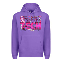 Purple Breast Cancer Facility Tech Premium Hoodie - texasbilliewilder