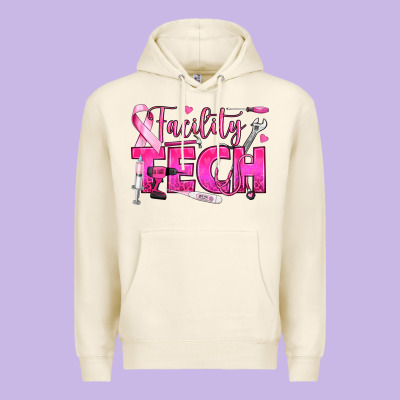 Breast Cancer Facility Tech Premium Hoodie Designed By Texasbilliewilder