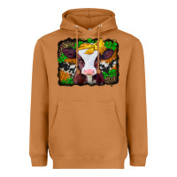 Meerkat st patricks baby cow with leopard background Heavyweight Hoodie - Jasminsmagicworld