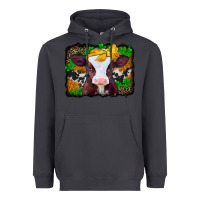 Smoke st patricks baby cow with leopard background Heavyweight Hoodie - Jasminsmagicworld