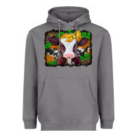 Storm st patricks baby cow with leopard background Heavyweight Hoodie - Jasminsmagicworld