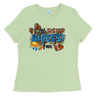 Matcha little sister biggest fan football Ladies Tee - Zillion Design Studio