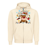 Sandshell christmas deer school Zipper Hoodie - MaliasSmallBusiness