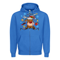 True Royal christmas deer school Zipper Hoodie - MaliasSmallBusiness