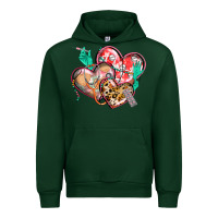 Forest Green nurse hearts Urban Hoodie - CowGirlArtShop