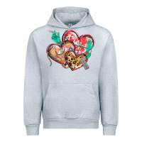 Heather Grey nurse hearts Urban Hoodie - CowGirlArtShop