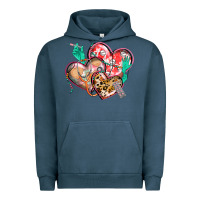 Pigment Midnight Navy nurse hearts Urban Hoodie - CowGirlArtShop